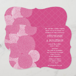 Invitación Boda de crisantemo floral rosa turco