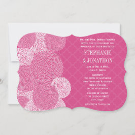 Invitación Boda de crisantemo floral rosa turco