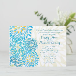 Invitación Boda de crisantemo floral rústico