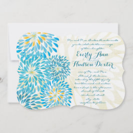 Invitación Boda de crisantemo floral rústico