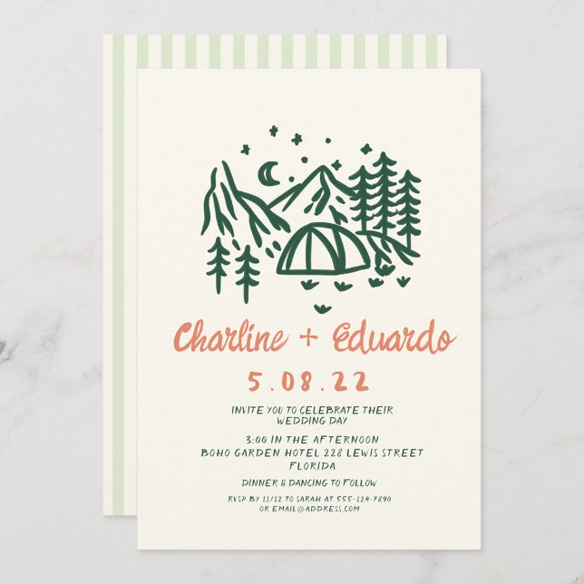 Invitación Boda de Crítica de la Naturaleza del Campo dibujad (Subido por el creador)
