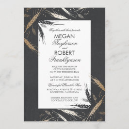 Invitación Boda de croquetas con efecto de Relieve metalizado