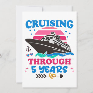 Invitación Boda de crucero a través de 5 años