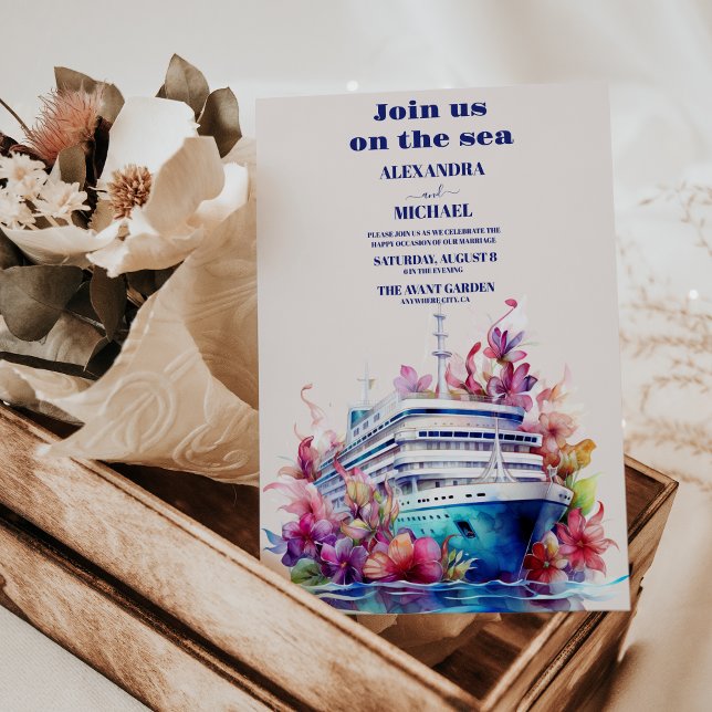 Invitación Boda de crucero acuático Florida Hawaii (Subido por el creador)