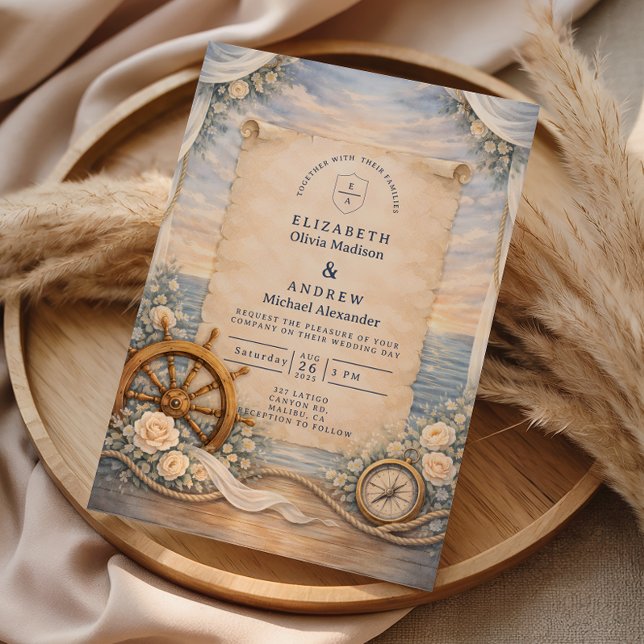 Invitación Boda de crucero de destino (Subido por el creador)