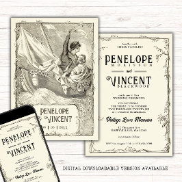 Invitación Boda de crucero de época