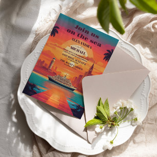 Invitación Boda de crucero náutico de Florida Hawái