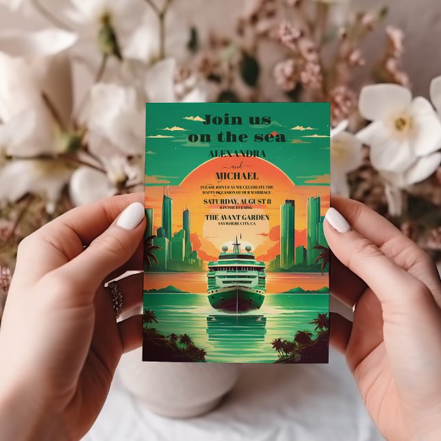 Invitación Boda de crucero Tropical Seascape Beach (Subido por el creador)