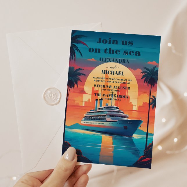 Invitación Boda de crucero Tropical Seascape Beach (Subido por el creador)