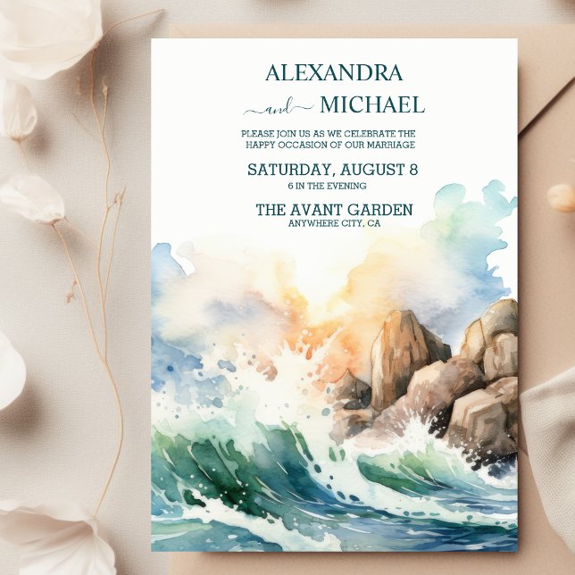 Invitación Boda de crucero Tropical Seascape Beach (Subido por el creador)