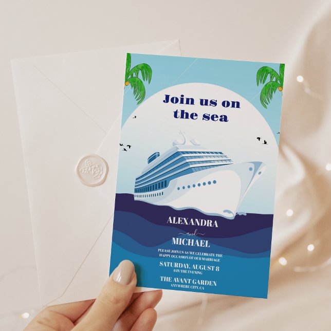 Invitación Boda de crucero Tropical Seascape Beach (Subido por el creador)