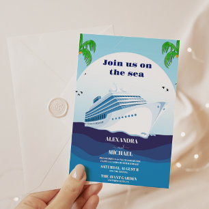 Invitación Boda de crucero Tropical Seascape Beach