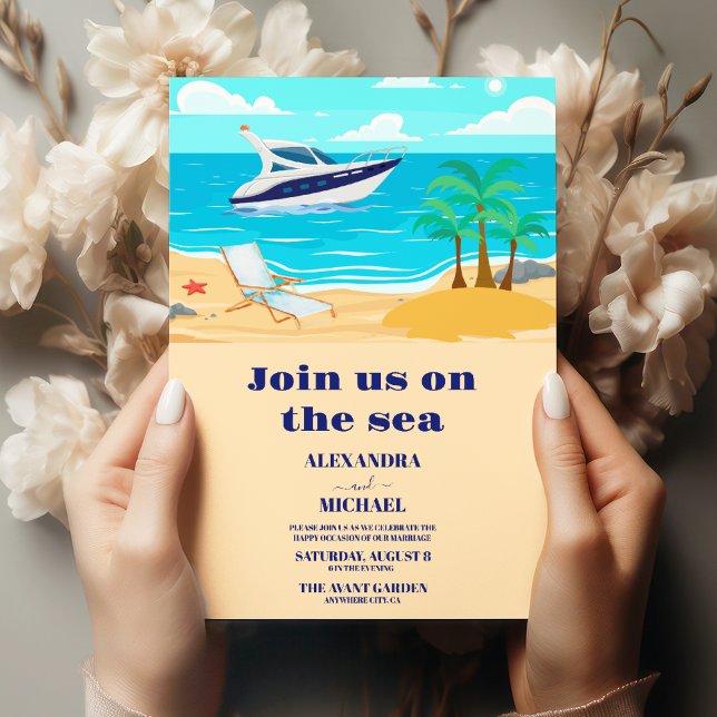 Invitación Boda de cruceros tropicales (Subido por el creador)