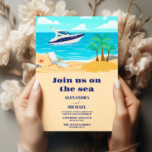 Invitación Boda de cruceros tropicales
