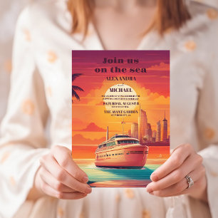 Invitación Boda de cruceros tropicales