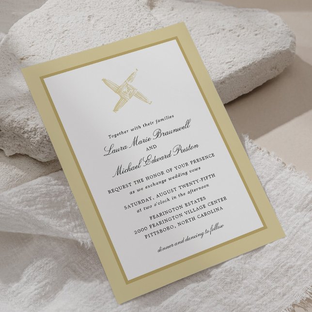 Invitación Boda de cruces de Irlanda de St. Brigid (Subido por el creador)