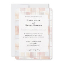 Boda de Cuadrados de Melocotón Rosado