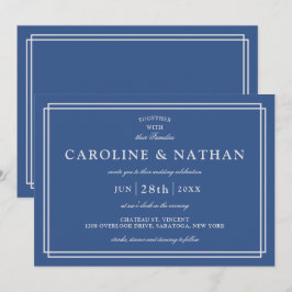 Invitación Boda de cuadro clásico sencillo y elegante