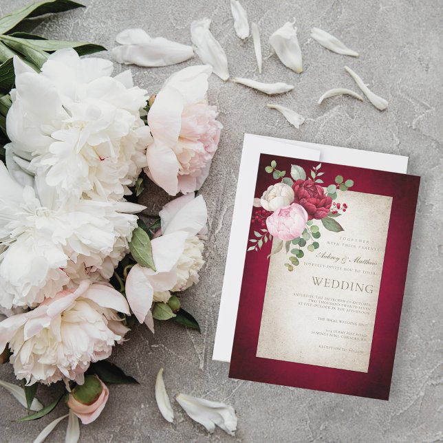 Invitación Boda de cuadro de edad clásico elegante y formal (Subido por el creador)