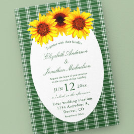 Invitación Boda de Cuadro de Girasol