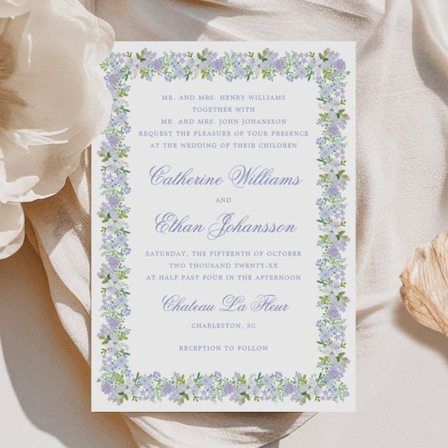 Invitación Boda de Cuadro Floral de Cabaña Romántica (Subido por el creador)