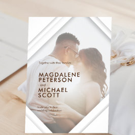 Invitación Boda de cuadro moderno fotográfico personal