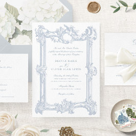 Invitación Boda de cuadro ornamental elegante de época