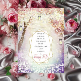 Invitación Boda de cuento de hadas azul púrpura y verde paste