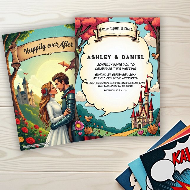 Invitación Boda de Cuento de Hadas Bosque Encantado Castillo (Subido por el creador)