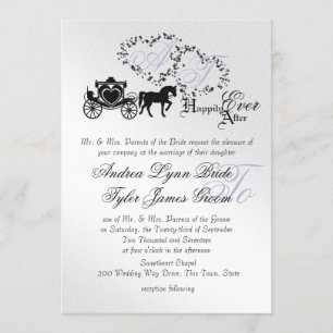 Invitación Boda de cuento de hadas Carriage Silver