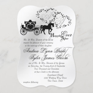 Invitación Boda de cuento de hadas Carriage Silver