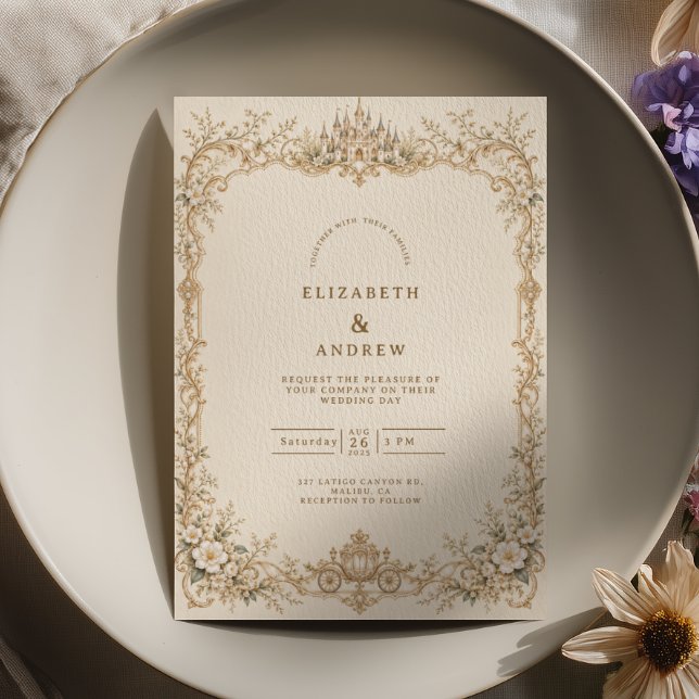 Invitación Boda de Cuento de Hadas Castillo (Subido por el creador)