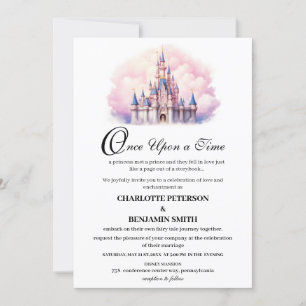 Invitación Boda de Cuento de Hadas Castillo Encantador