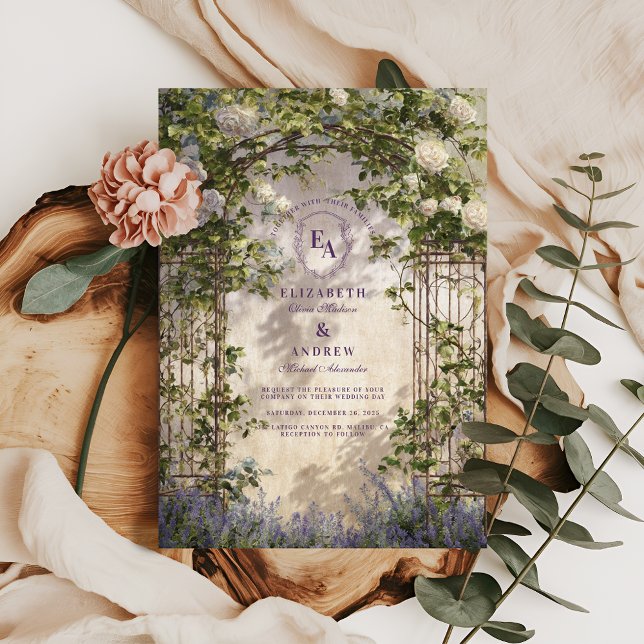 Invitación Boda de cuento de hadas de la puerta del jardín se (Subido por el creador)