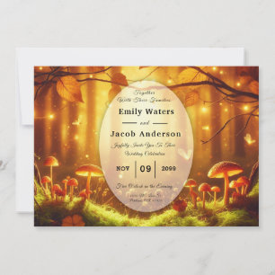 Invitación Boda de Cuento de Hadas en el Bosque Mágico de Ámb