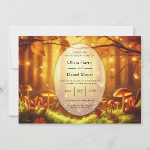 Invitación Boda de Cuento de Hadas en el Mágico Bosque de Ámb
