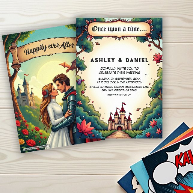 Invitación Boda de cuento de hadas en un castillo en el bosqu (Subido por el creador)