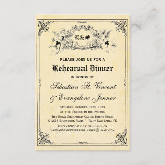 Invitación Boda de cuento de hadas ensayo cena