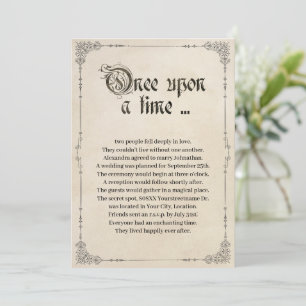 Invitación Boda de Cuento de Hadas Érase una Vez
