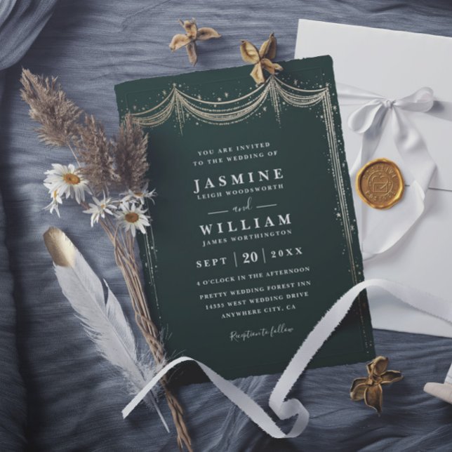 Invitación Boda de Cuento de Hadas Lujo Elegante Moderno Chic (Subido por el creador)