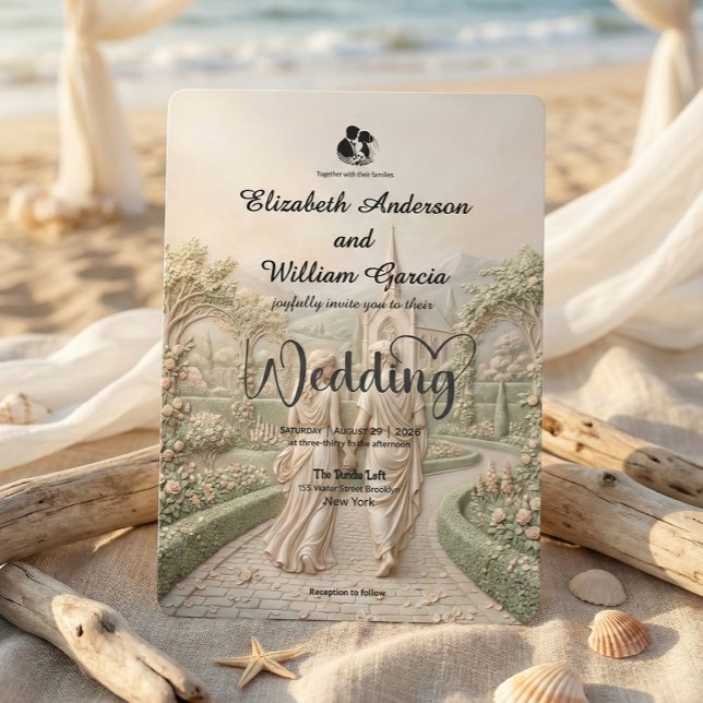 Invitación Boda de Cuento de Hadas Romántico del Viejo Mundo  (Subido por el creador)
