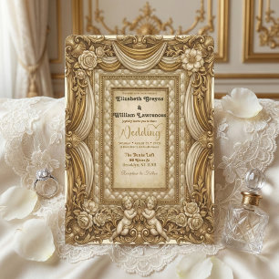 Invitación Boda de Cuento de Hadas Victoriana con Querubín Vi