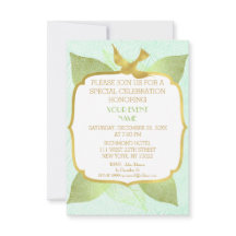 Boda de cumpleaños moderno Vip de oro verde