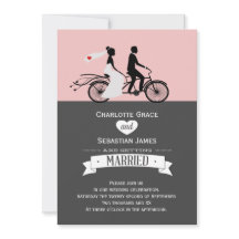Boda De Cute Tandem Bike Bride Y Groom