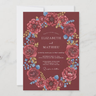 Invitación Boda de Dalia Azure Marrón