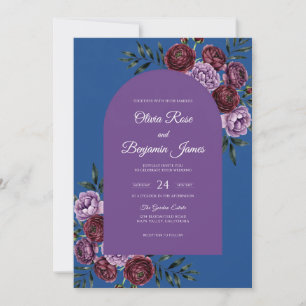 Invitación Boda de Dalia Cobalt Plum