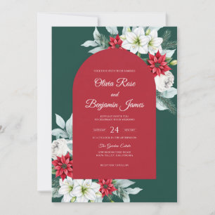 Invitación Boda de Dalia de Enebro Carmesí