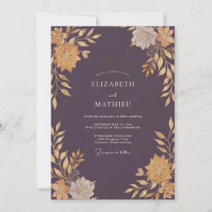 Invitación Boda de Dalia de Mostaza de Ciruela