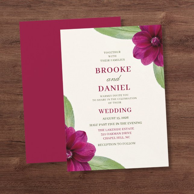 Invitación Boda de Dalia en Capas de Borgoña (Subido por el creador)