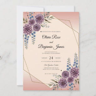 Invitación Boda de Dalia Violeta Melocotón